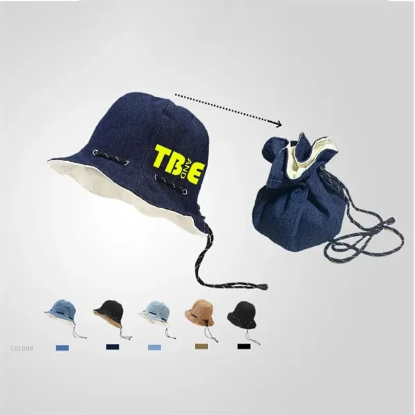 Foldable Jean Fabric Bucket Hat