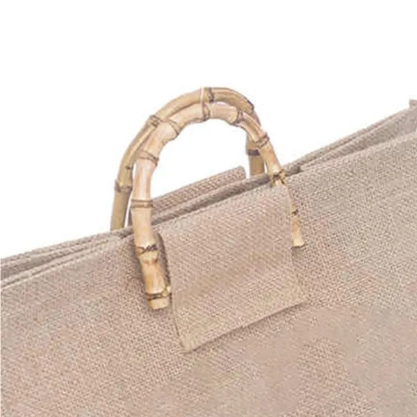 Brighton Laminated Jute/Burlap Tote Bag