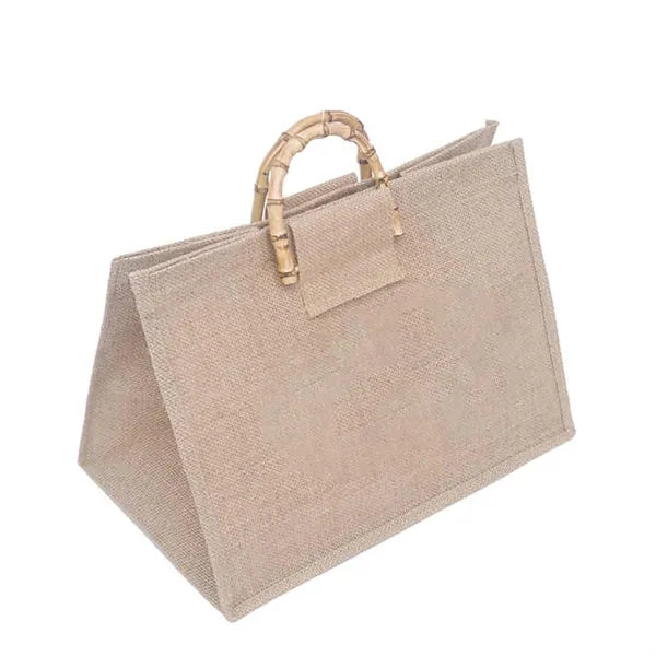 Brighton Laminated Jute/Burlap Tote Bag