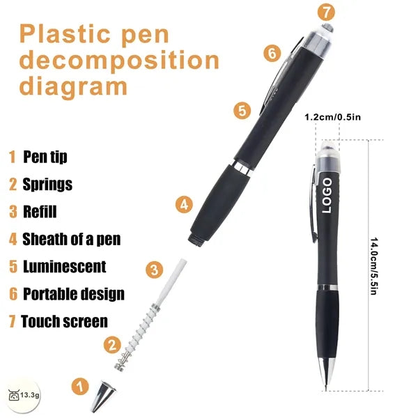 3 in1 Stylus LED Flashlight Pen