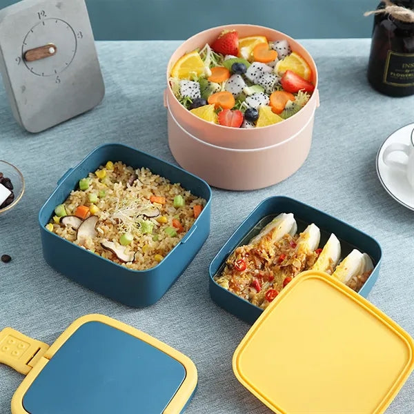 Square Double layer Bento Box