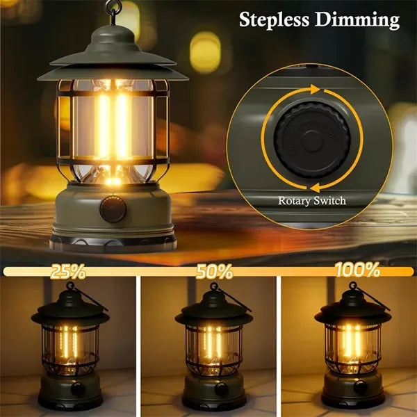 Rechargeable LED Camping Lantern with Hook