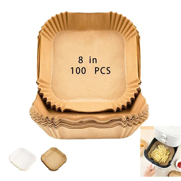 100Pcs Air Fryer Paper Liners
