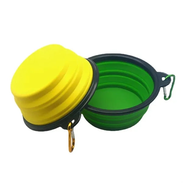 Collapsible Dog Travel Bowl with Carabiner