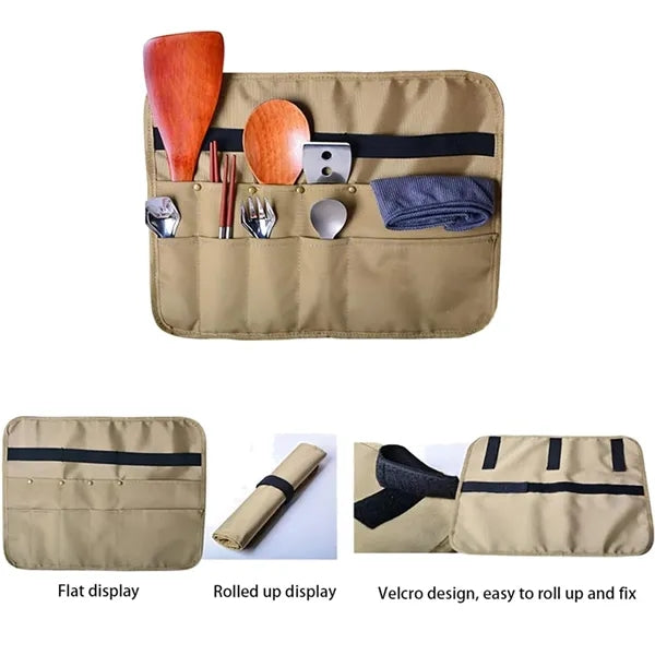 Outdoor Tableware Storage Bag Hanging Cutlery Organizer
