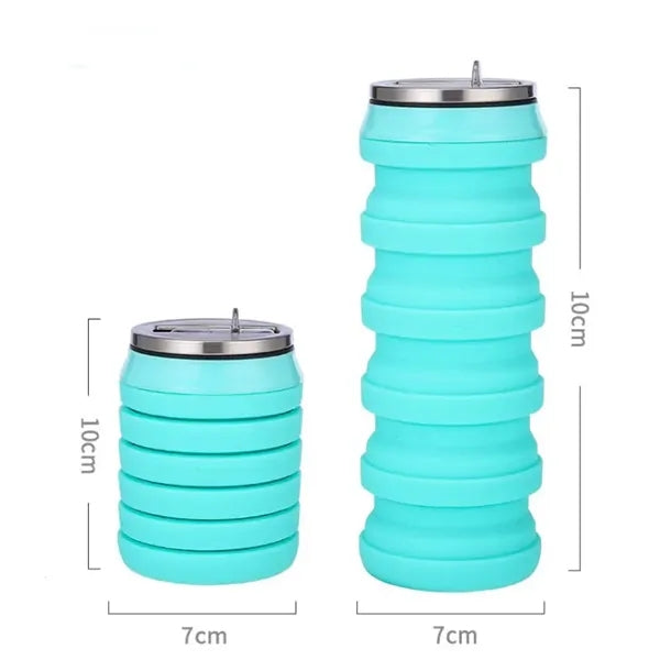 Camouflage Silicone Folding Sports Water Bottle