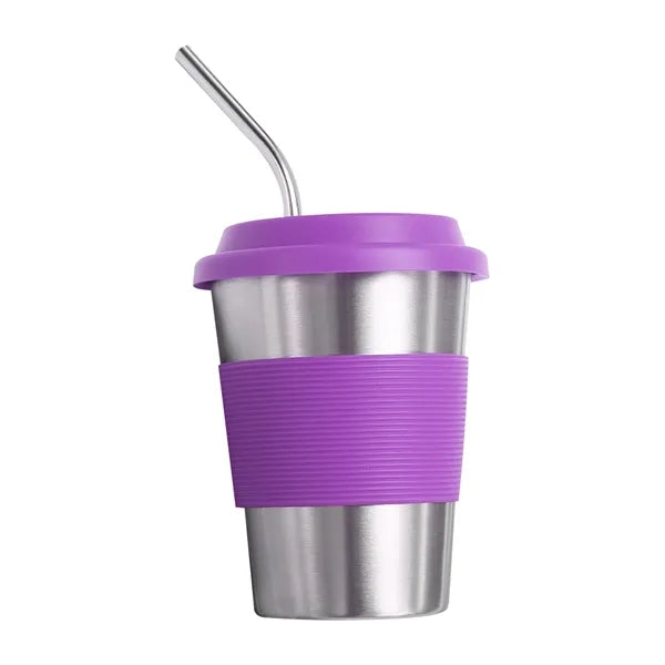 12 oz. Coffee Mug w/ Silicone Grip & Lid
