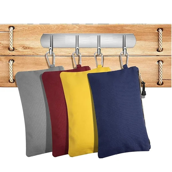 Canvas Tool Bag with Zipper and Carabiner