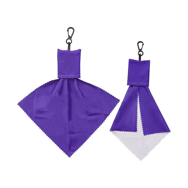 Sublimation Microfiber Glass Cleaning Keychain Wipe