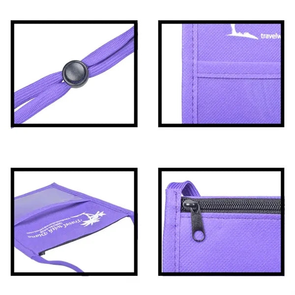 Clear Window Pocket Neck Wallet Outdoor Passport Coin Pouch