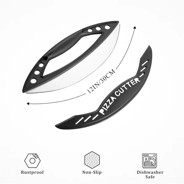 Stainless Steel 12" Pizza Cutter Rocker Blade