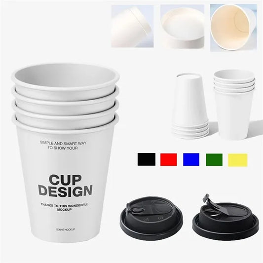 Disposable double-layer anti-scald hot drink cups thick qual