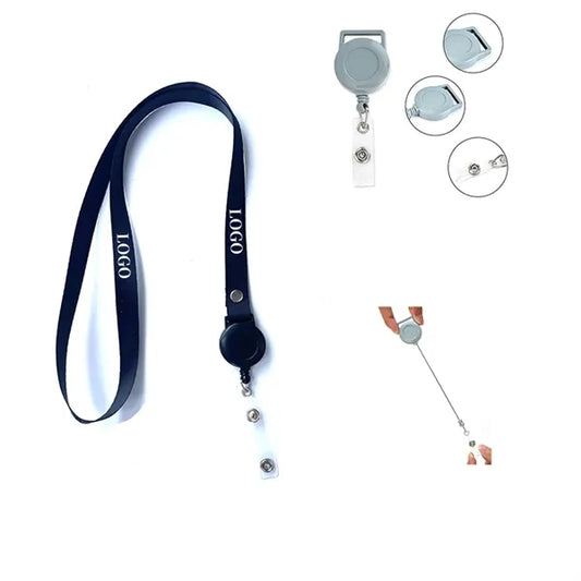 3/4" Lanyard Badge Reel Combo w/ Buckle Release