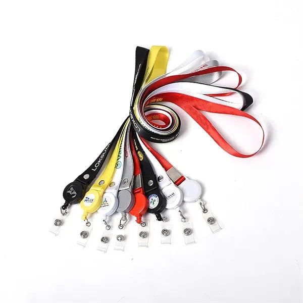 3/4" Lanyard Badge Reel Combo w/ Buckle Release