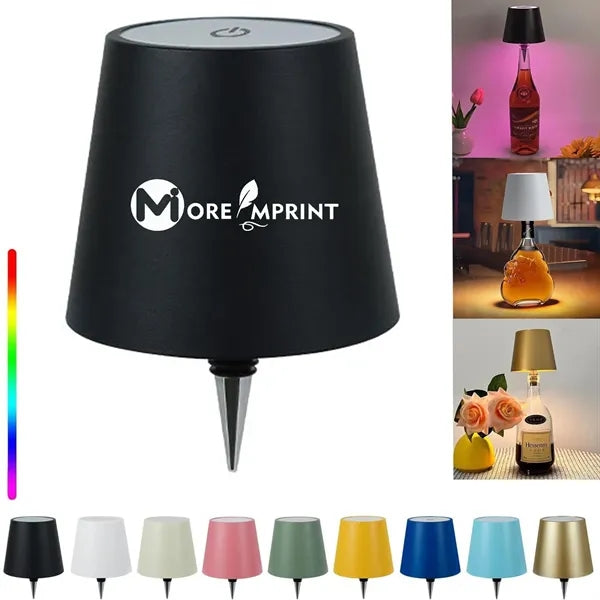 Wireless Bottle Lamp Metal Shade with Stopper
