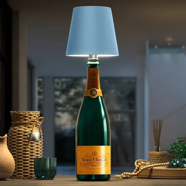 Wireless Bottle Lamp Metal Shade with Stopper