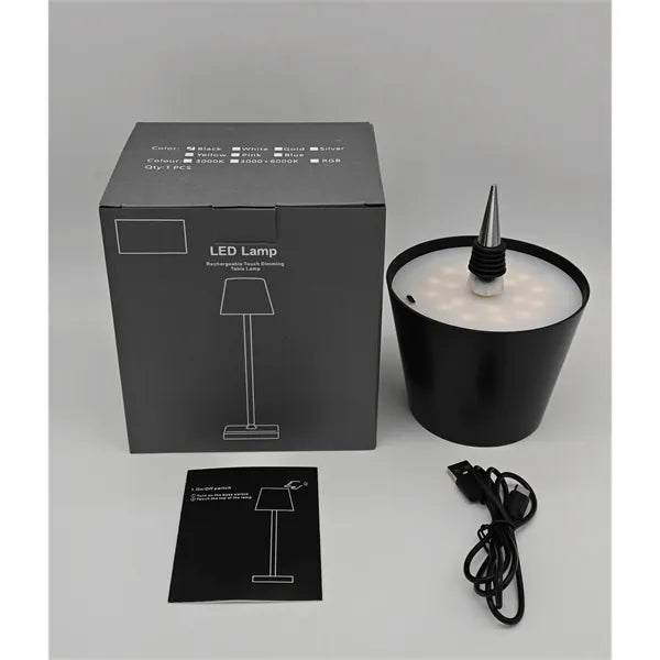 Wireless Bottle Lamp Metal Shade with Stopper