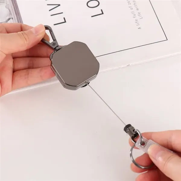 Retractable Keychain + Badge holder w/ Belt Clip