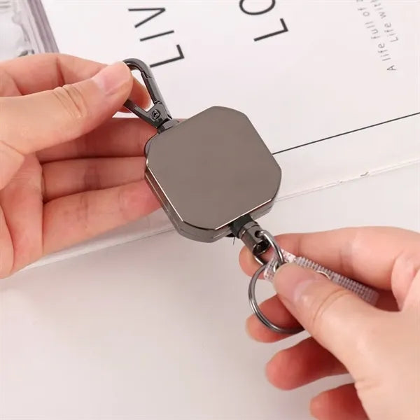 Retractable Keychain + Badge holder w/ Belt Clip