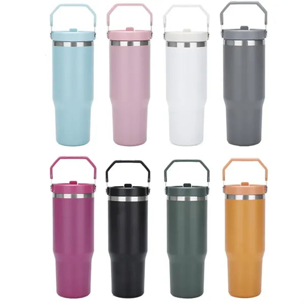 600ml Stainless Steel Straw Sports Thermos Cup