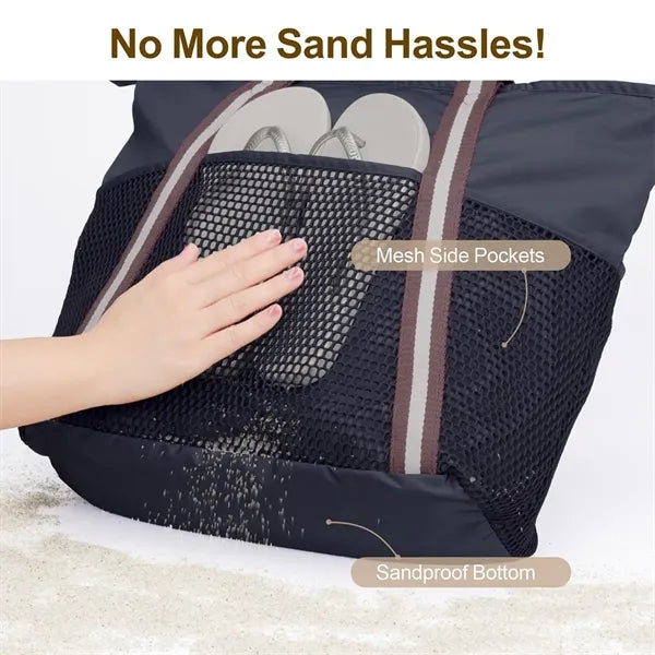 Large Mesh Waterproof Beach Tote Bag