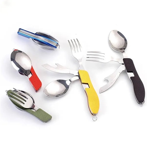 3 In 1 Multi-Function Foldable Cutlery Portable