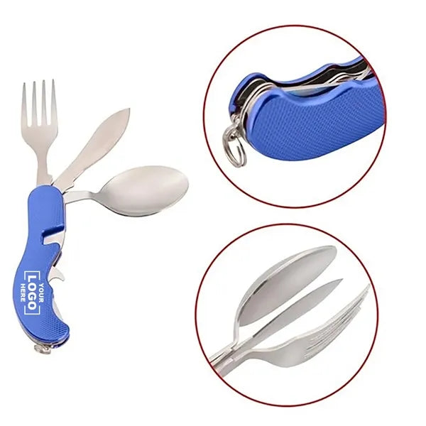 3 In 1 Multi-Function Foldable Cutlery Portable