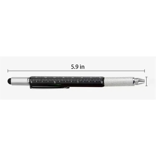 Multifunctional 6-in-1 metal tool pen