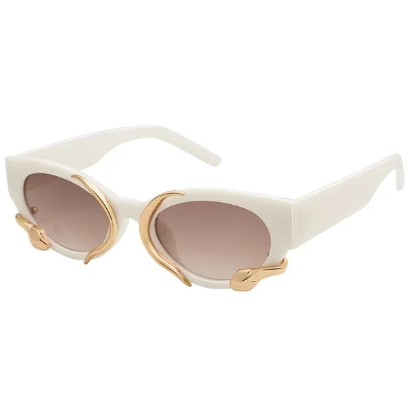 Women Men Vintage Metal Snake Sunglasses