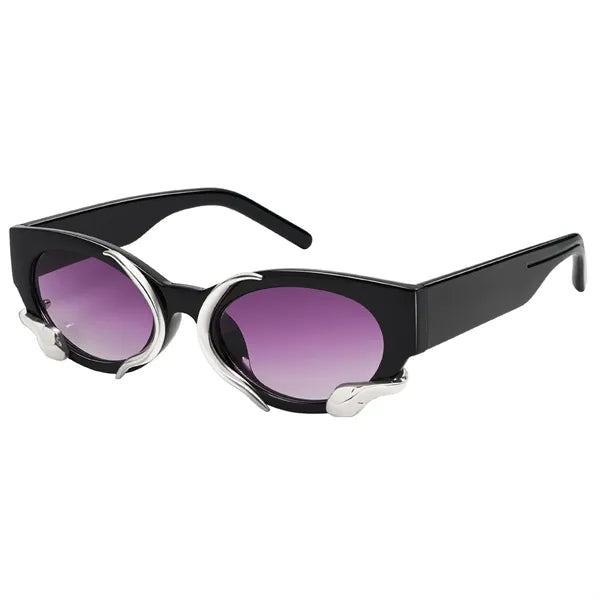 Women Men Vintage Metal Snake Sunglasses