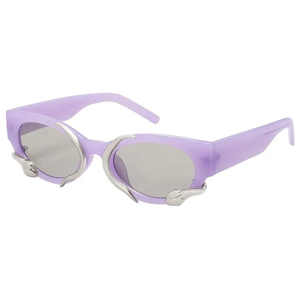 Women Men Vintage Metal Snake Sunglasses