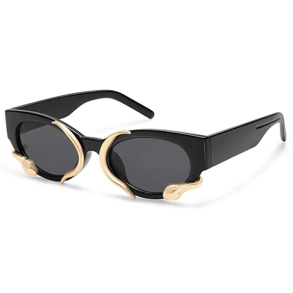 Women Men Vintage Metal Snake Sunglasses