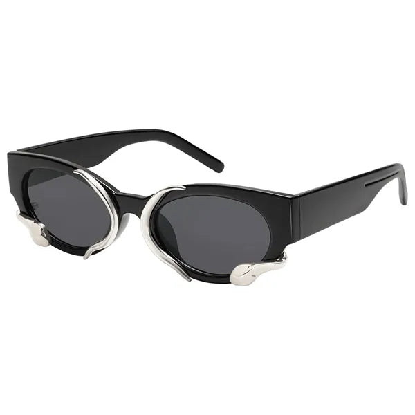 Women Men Vintage Metal Snake Sunglasses