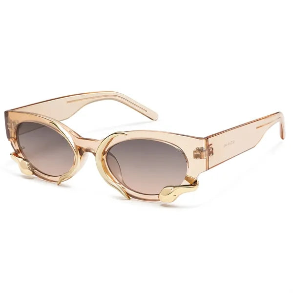 Women Men Vintage Metal Snake Sunglasses