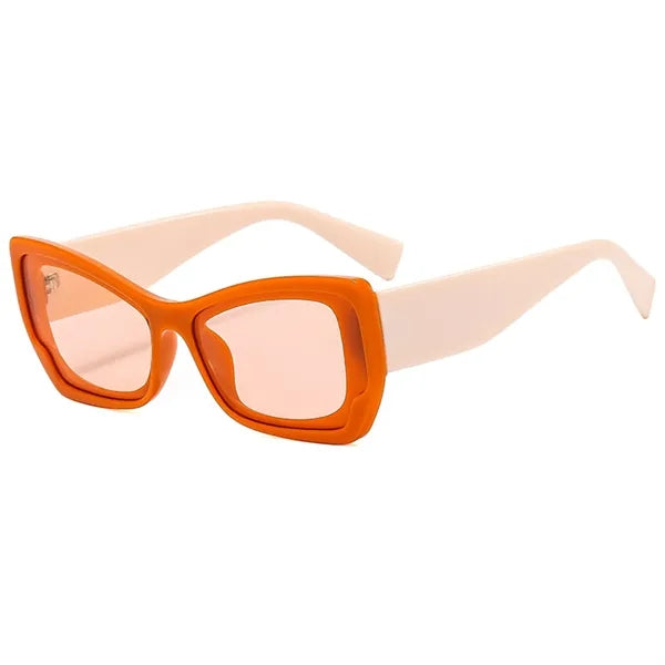 Women Fashion Retro Butterfly Square Frame Sunglasses