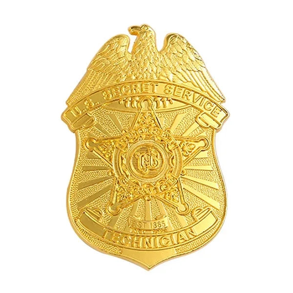Gold Plated Custom Zinc Alloy Shield Badge