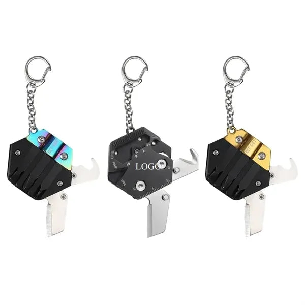 Versatile Pocket Knife Keychain with Screwdriver Function