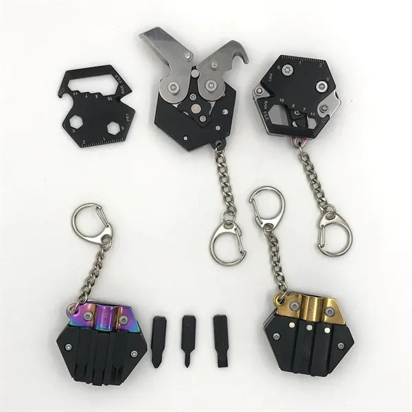 Versatile Pocket Knife Keychain with Screwdriver Function