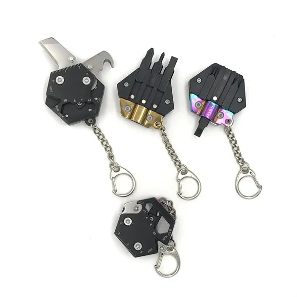 Versatile Pocket Knife Keychain with Screwdriver Function