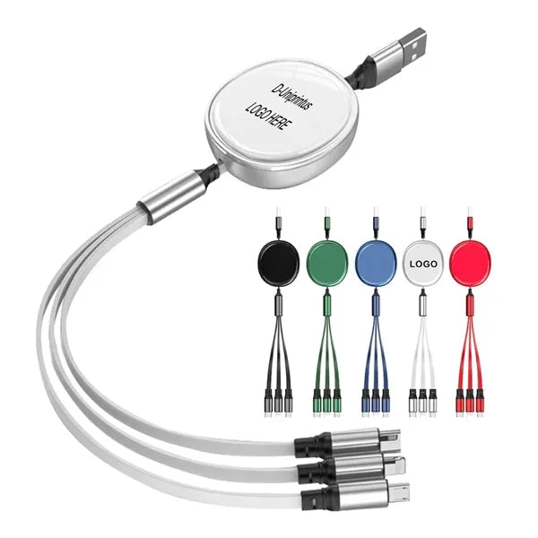 Retractable 3-in-1 Charging Cable