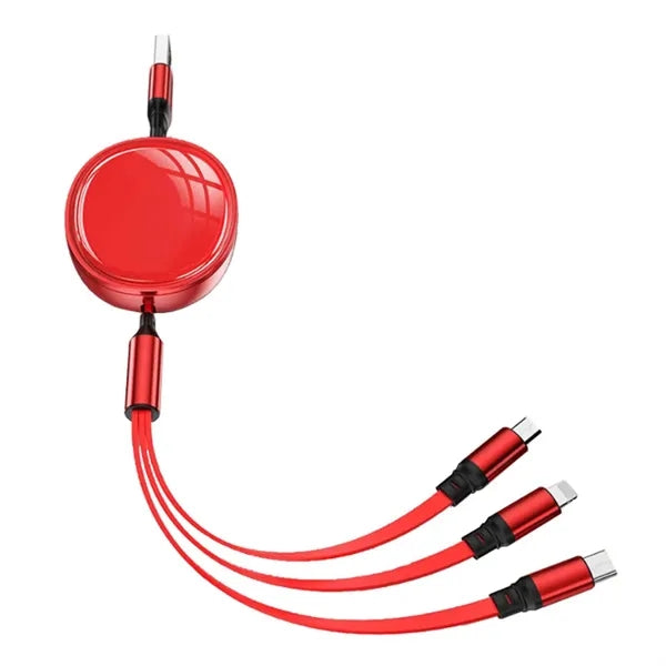 Retractable 3-in-1 Charging Cable