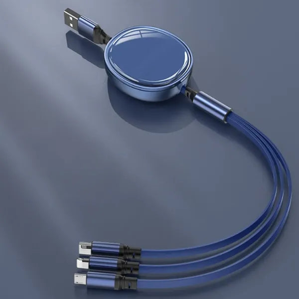 Retractable 3-in-1 Charging Cable