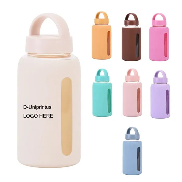 Silicone Wrapped Glass Water Bottle