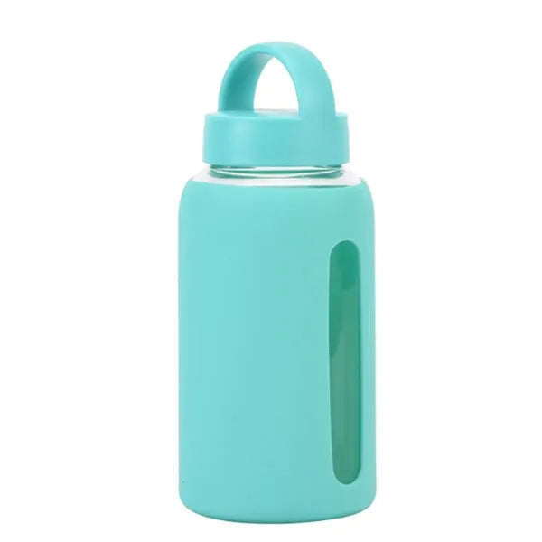 Silicone Wrapped Glass Water Bottle
