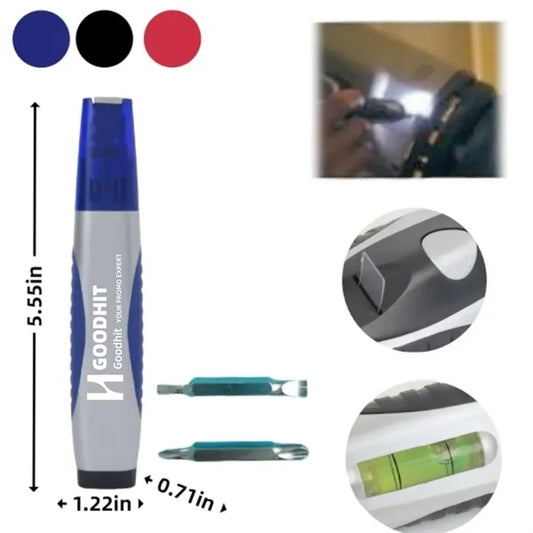 Screwdriver with LED Light and built-in Spirit Level