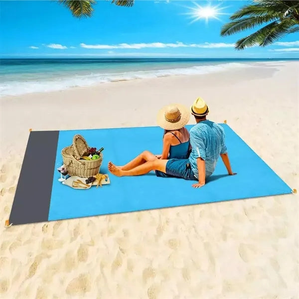 83 x 79inch Polyester Sandproof Pocket Beach Mat Waterproof