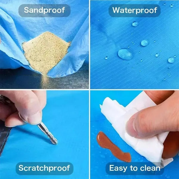 83 x 79inch Polyester Sandproof Pocket Beach Mat Waterproof