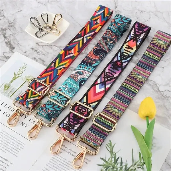 Adjustable Polyester Bag Strap w/Metal Hooks