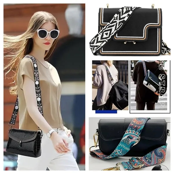Adjustable Polyester Bag Strap w/Metal Hooks