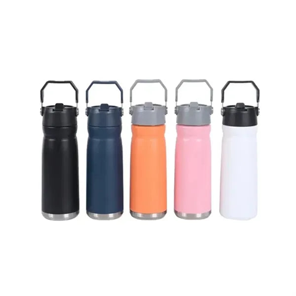 22 oz. Portable Straw Water Bottle